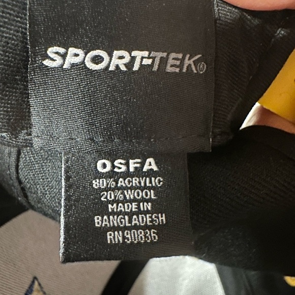 Sport-Tek Black and Yellow Snapback Hat - Picture 5 of 5